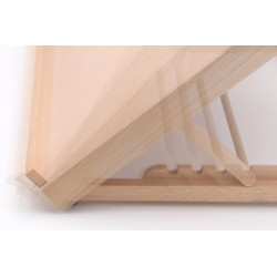 Paintersisters® Tischstaffelei Zeichenbrett + Workstation Größe A3 kompakt - 30 x 43 cm, Buchenholz, zum Malen + Skizzieren,