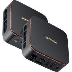 Blackview MP20 Mini PC Intel Twin Lake N150 W-11 Pro 3,6 GHz, 8GB RAM 256GB SSD M.2 Mini Desktop Computer 4K 60Hz Dual Display,