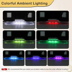 Seutgjie 3D LED Digitalwecker, Tischuhr/Wanduhr Digital Uhr 14 RGB Farbwechsel 12/24 Stunden 3 Helligkeitsanpassungen