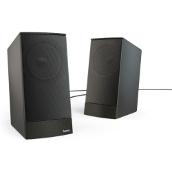 Hama PC Lautsprecher Sonic LS-208 (PC Boxen, 2.0 Lautsprecher für Computer, Laptop, 8W, stufenlose Lautstärkeregelung,