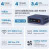 Beelink Mini PC, 12. Gen Intel Alder Lake-N95 Prozessor (bis zu 3.40GHz), MINI-S12 Wi-11 Pro Mini Computer, 16GB RAM 500GB SSD