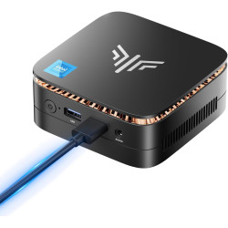 NiPoGi AK1PLUS Mini PC Ιntel Alder Lake-Ν N95(bis zu 3,4 GHz) 8GB DDR4 256GB SSD,Micro PC, 2,5-Zoll-SSD/Gigabit Ethernet/2.4+5G