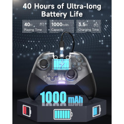 EasySMX X10 PC Controller mit Hall Triggers und Joysticks, Bluetooth Wireless Controller mit mechanischen Tasten, kein