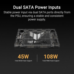 ASUS TUF Gaming ARGB PWM Lüfter Hub (6x Ports für PWM Gehäuselüfter und ARGB-Steuerung, 2x SATA-Stromanschlüsse, synchronisiert
