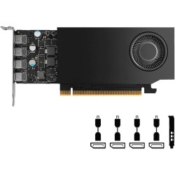 Nvidia RTX A400 4GB GDDR6 Professional Grafikkarte, VCNRTXA400-SB, Single Slot, Low Profile, 768 CUDA Cores, PCI Express 4.0, 4x