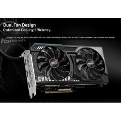 Asrock Radeon RX 9060 XT 8GB Challenger OC Grafikkarte - 8GB GDDR6, 2X HDMI, 2X DP