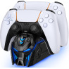PS5 Controller Ladestation Zubehör, PS5 Ladestation Controller mit Cooles Aussehen Helm/2-3 Std Schnelles Aufladen, Ladestation