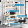 Hause Schreibtisch mit Stauraum Regal Bücherregal Computertisch, Arbeitszimmer Schreib Büro PC Tisch Gamingtisch Wohnzimmer