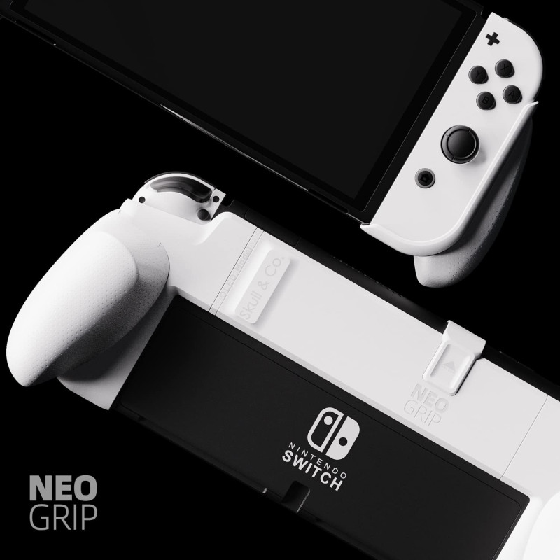Skull & Co. NeoGrip Bundle für Nintendo Switch OLED und Regular Modell: Eine andockbare Schutzhülle mit austauschbaren Griffen
