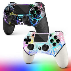 AceGamer 2 Pack Wireless Controller für PS4，Game Controller für PS4/Pro/Slim/PC，Gamepad Joystick mit Turbo/Zurück Taste/Dual