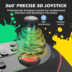 SPGOOD Wireless Controller für Switch, Wireless Pro Controller für Switch Lite/OLED, Turbo Funktion Einstellbarer Dual Vibration