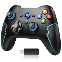 EasySMX Wireless PC Controller Game Controller PC Kabellos Bluetooth Gamepad mit Hall-Trigger&Dual Vibration&Turbo Funktion,
