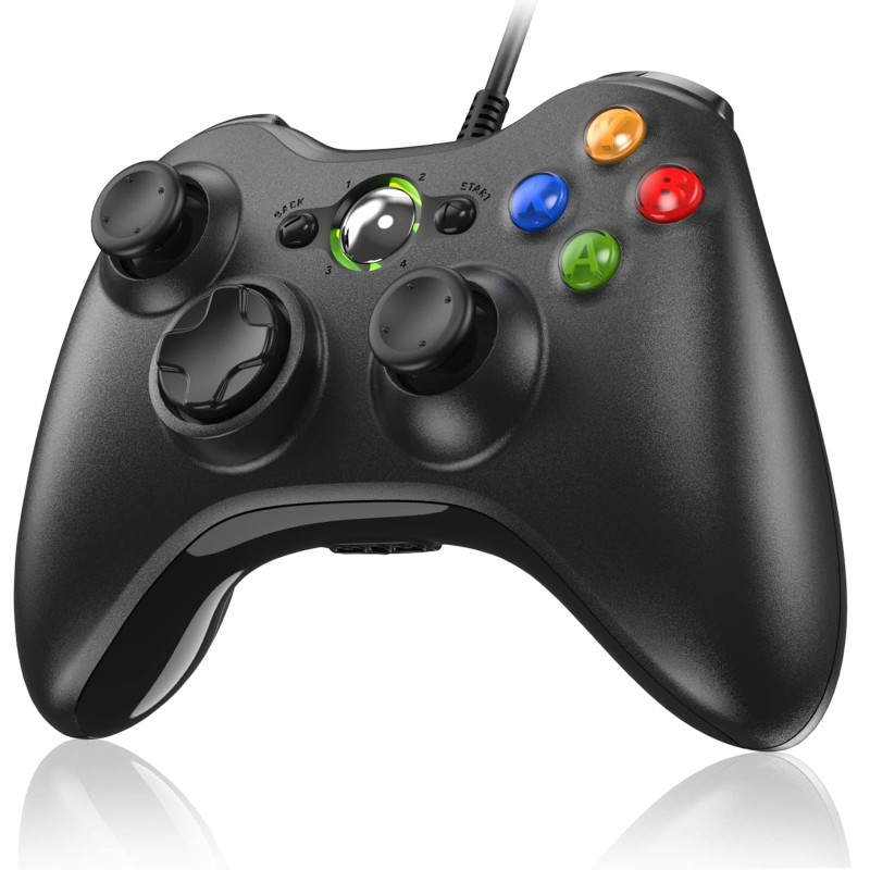 Diswoe Controller für Xbox 360, PC Controller Wired Controller für Xbox 360/Xbox 360 Slim/PC Win7/8/10/XP Xbox 360 Joystick