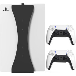 HumanCentric-Wandhalterung, kompatibel mit Original Fat PS5-Wandhalterung mit 2 Controller-Halterungen, Metallhalterung für Fat