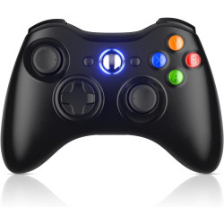 Bonacell Wireless Controller für Xbox 360 PC Controller mit 2.4GHz USB Receiver Adapter Improved Dual Vibration Gamepad Joystick