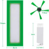 FHzytg 8 Stück Ersatzteile Seitenbürste Zubehör Filter Bürste Ersatzfilter für Vorwerk Kobold VR200 VR300 Saugroboter
