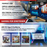 SYSTEMTREFF Basic Gaming PC AMD Ryzen 7 5700G 8x4.6GHz | AMD Radeon RX Vega 8 4K HDMI DX12 | 512GB M.2 NVMe + 1TB HDD | 16GB