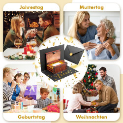 Gutschein zum Selberausfüllen als PopUp Schatztruhe, Gutschein Karte Geburtstag mit Rubbelkarte, Gutscheine zum selber