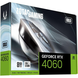 Zotac Gaming GeForce RTX 4060 8GB Solo DLSS 3 8GB GDDR6 128-Bit 17Gbps PCIE 4.0 Super Compact Gaming Grafikkarte ZT-D40600G-10L