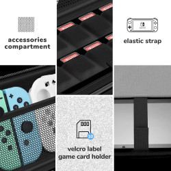 JYPS Tasche für Nintendo Switch/OLED, Glitzer Switch Tragetasche Mädchen, Harter Schutzhülle mit Griff, Travel Hülle Switch Case