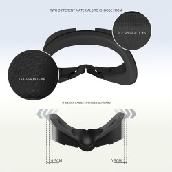 MALSSE Cooling Virtual Reality Lens Pad Face Cover With Iced Pad Lens Protector Adjustable Virtual Reality Lens Face Pad