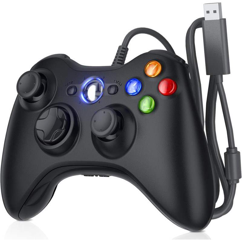 Bonacell Wired Controller für Xbox 360 PC Controller mit Dual Vibration Gamepad Joystick für Xbox 360/PC Windows 7/8/10