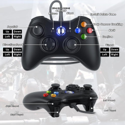 Bonacell Wired Controller für Xbox 360 PC Controller mit Dual Vibration Gamepad Joystick für Xbox 360/PC Windows 7/8/10