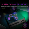 Mars Gaming MGPX, Bluetooth 5.0 Gamepad 2in1, RGB Neon, Dual Vibration und Turbo-Funktion, Smartphone-Halterung bis zu 6.8",