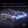 Mars Gaming MGPX, Bluetooth 5.0 Gamepad 2in1, RGB Neon, Dual Vibration und Turbo-Funktion, Smartphone-Halterung bis zu 6.8",