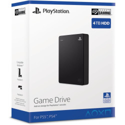 Seagate Game Drive PS4/PS5, 4TB, tragbare externe Festplatte, 2.5 Zoll, USB 3.0, schwarz, Modellnr.: STLL4000200