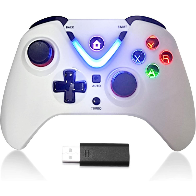 RALAN Kabelloser Game-Controller mit LED-Beleuchtung, kompatibel mit Xbox One S/X, Xbox Series S/X, PC Gaming Gamepad, RALAN Kabelloser Game-Controller mit LED-Beleuchtung, kompatibel mit Xbox One S/X, Xbox Series S/X, PC Gaming Gamepad,