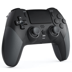 CHEREEKI Controller für PS4, Bluetooth-Controller mit 2 Programmierbaren Tasten, Wireless Gamepad mit Doppelter Vibration,