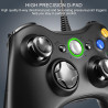 Zexrow Controller für Xbox 360 – Kabelgebundener Gamepad mit USB-Kabel, Vibrationsfeedback & Präzisen Analogsticks – Kompatibel