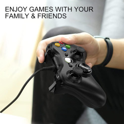 Zexrow Controller für Xbox 360 – Kabelgebundener Gamepad mit USB-Kabel, Vibrationsfeedback & Präzisen Analogsticks – Kompatibel