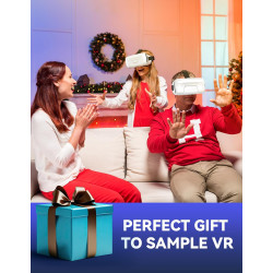 TECKNET VR Brille für Handys, 3D Virtual Reality-Brille mit HD 110° FOV, Anti-Blaulicht & einstellbaren Gängen, Komfortables