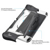 HEIYING Switch OLED Hülle für Nintendo Switch OLED, Schwarze Dockable Case Kompatibel mit Ergonomisches TPU Grip Case für