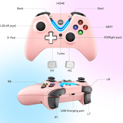 RALAN Wireless Controller mit Paddles für Xbox One S/X, Xbox Series S/X, Windows PC, 2.4G Wireless Adapter mit 3.7mm