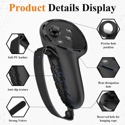7 teiliges Set für Meta Quest 3 Zubehör,Anti-Scratch VR Shell Cover,Gesichtsabdeckung,Tastenwippenkappen,Objektiv
