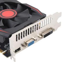 GPU -Grafikkarte, 6 GB GDDR5 192bit Double Fan Graphics Card für Gaming, Computergrafikkarten Unterstützt DVI VGA HD Multimedia