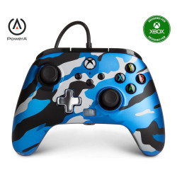 Kabelgebundener PowerA Controller für Xbox Series X|S - Metallic-Blau-Camouflage