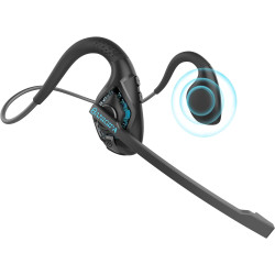 BANIGIPA Bluetooth-Headset mit Boom-Mikrofon, Open-Ear-Kopfhörer mit Geräuschunterdrückung Mikrofon, drahtloses Headset für