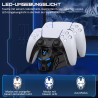 PS5 Controller Ladestation Zubehör, PS5 Ladestation Controller mit Cooles Aussehen Helm/2-3 Std Schnelles Aufladen, Ladestation