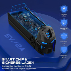 PS5 Controller Ladestation Zubehör, PS5 Ladestation Controller mit Cooles Aussehen Helm/2-3 Std Schnelles Aufladen, Ladestation