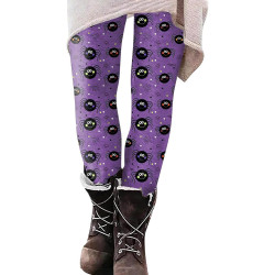 Generisch Halloween Leggings Damen Bauchweg Sweathose Dünn Hohe Taille Hosen Shaping Sporthose Skinny Pants Kostüm Dia De Los
