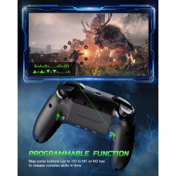 VOYEE Switch Controllers kompatibel mit Switch/Lite/OLED/Windows, 1000mAh Programmierbar RGB Blitz LED, Drahtloser Pro