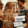 Creatastic® - Reisegutschein [Hülle, Karte mit Goldlack, Rubbelaufkleber] Gutschein Karte | Reisegutschein Geschenk Verpackung |