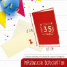 LINPOPUP® 3D Pop-Up Karte 35 Geburtstag, Geburtstagskarte mit Umschlag, Happy Birthday - Gutscheinkarte zum Geburtstag, Geschenk