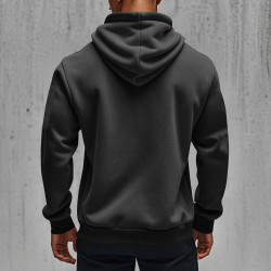 Generisch Herren Hoodie Y2k Basic Jogging Sport Hoodie Kordelzug Mit Taschen Slim Fit Reißverschluss Gym Pullover