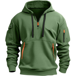 Generisch Herren Hoodie Y2k Basic Jogging Sport Hoodie Kordelzug Mit Taschen Slim Fit Reißverschluss Gym Pullover