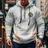 Generisch Herren Hoodie Y2k Basic Jogging Sport Hoodie Kordelzug Mit Taschen Slim Fit Reißverschluss Gym Pullover